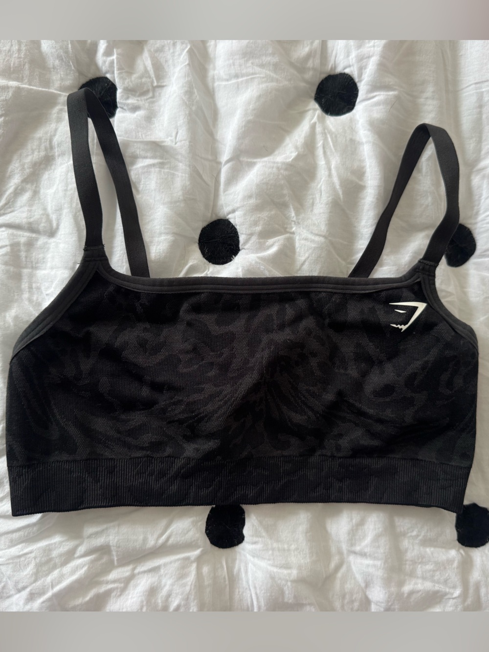 Gymshark Black Leopard Print Sports Bralette